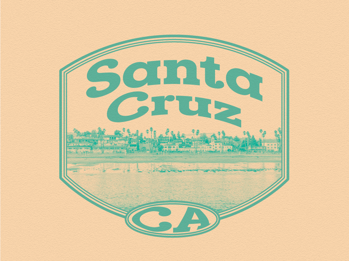 Santa Cruz Destination Ink Postcard