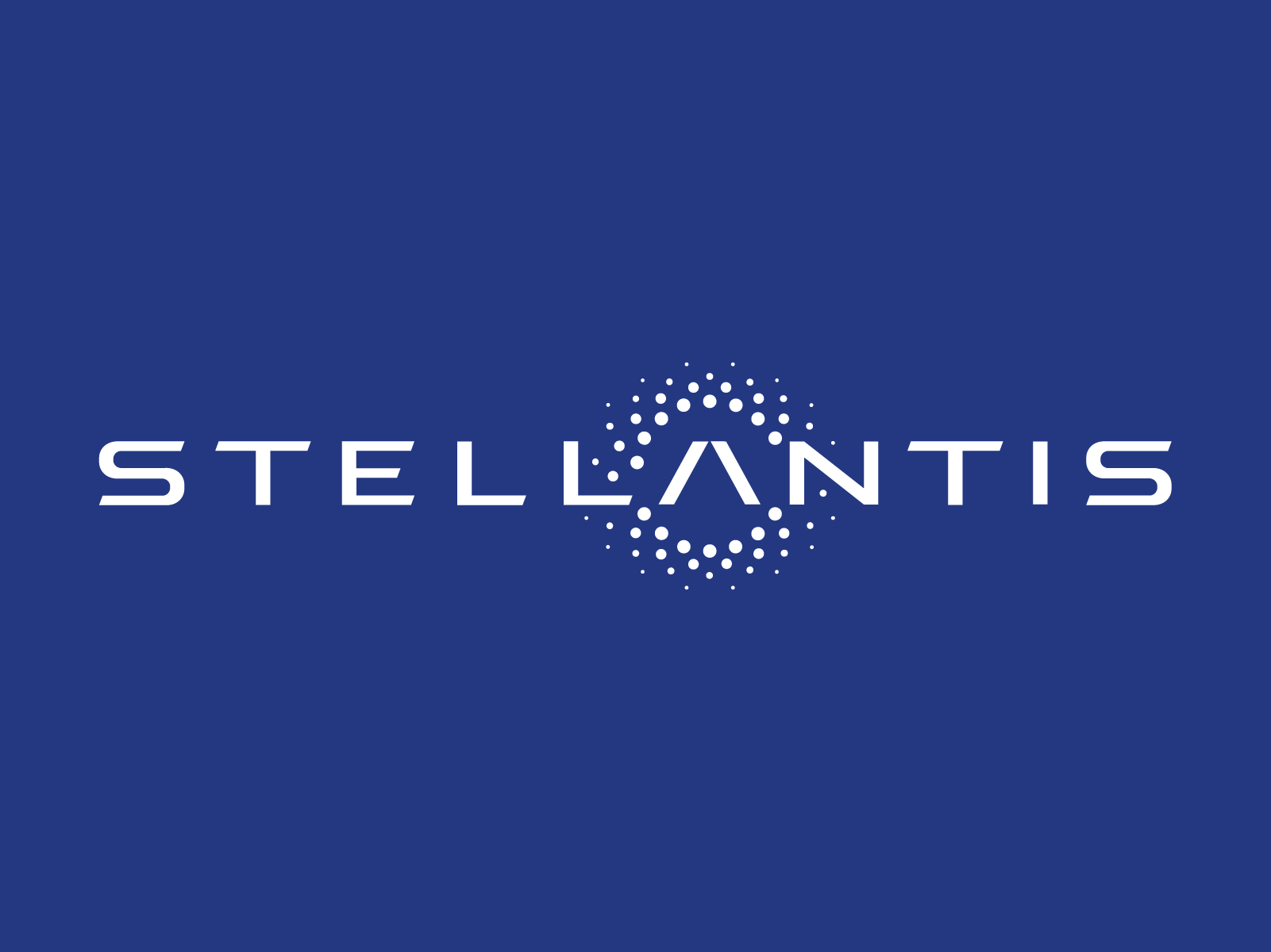 Stellantis Logo Blue Background